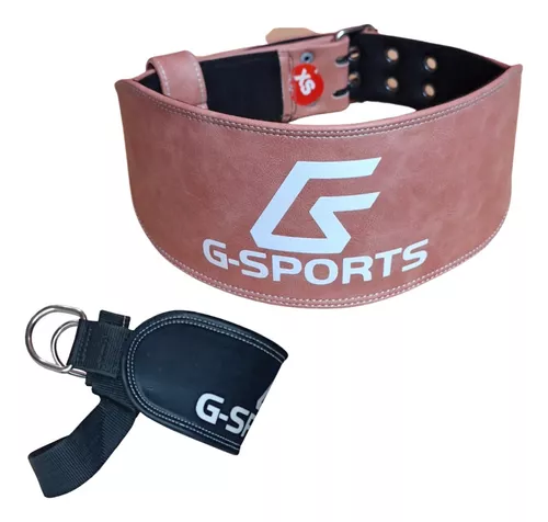 Cinturon Gimnasio Cuero Lumbar Cinto Entrenamiento G-sports