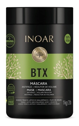 Inoar Btx Máscara Antifrizz E Redutor De Volume 1kg