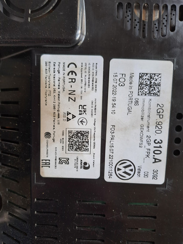 Cluster Velocímetro Original Vw Virtus 2022 - Alta Precisión Negro (Usado)