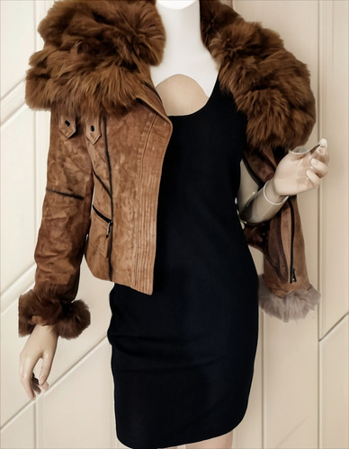 Chaquetas De Cuero Legítimo Con Vestido De Noche, De Regalo.