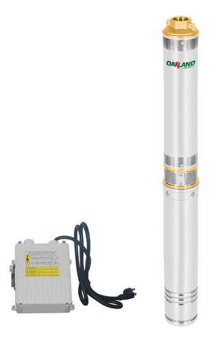 Bomba Sumergible Agua Pozo Prof 1/2hp /control Oak Bs-1250 Color Gris