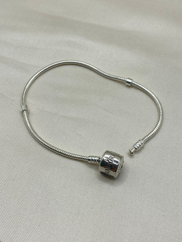 Pulseira Berloques Prata 925 Prateado C Brinde Com Garantia Prateado 18 Cm 18 Cm