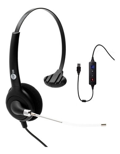 Kit C/ 5pçs Headset Usb Voip C/ Tubo De Voz Premium Fp 360