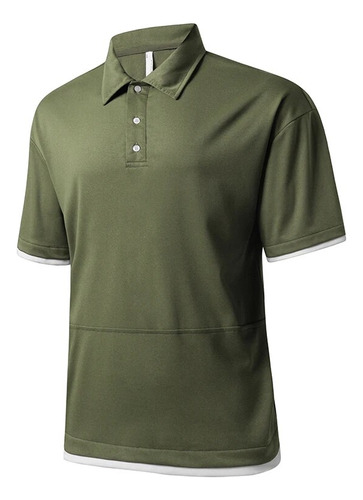 Camisa De Golf Casual Deportiva De Manga Corta Para Hombre,