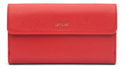 Matt & Nat Vegan Handbags, Connolly Bifold Wallet, Ruby (roj