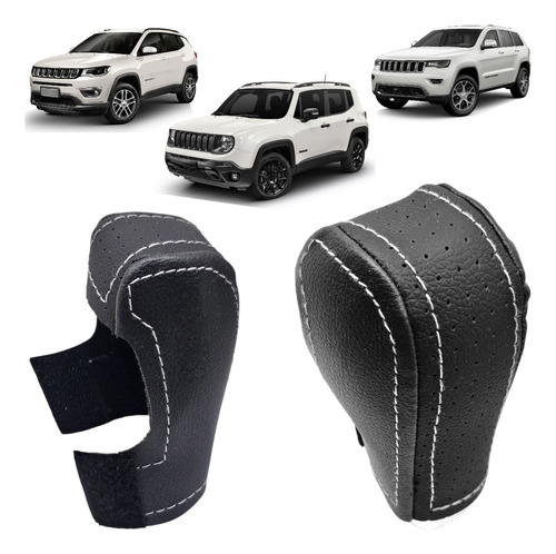 Capa Manopla Câmbio Automático Jeep Renegade 2016 2017 2018