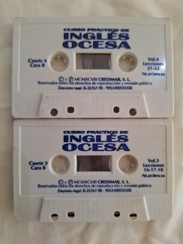 Audio Cassette Ingles Ocesa Vintage Retro Original