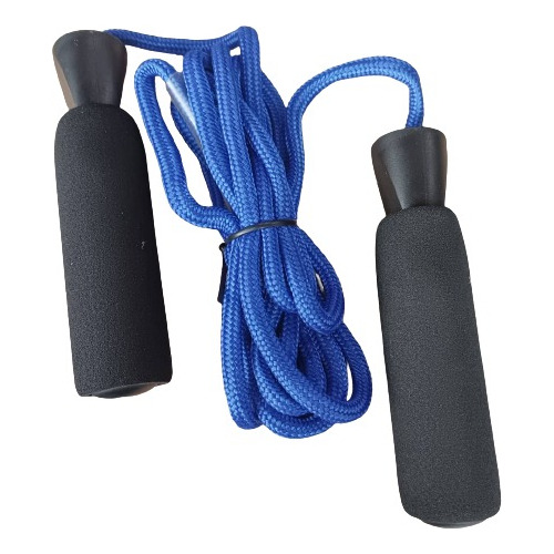 Cuerda Para Saltar Yston  Mango Foami Nylon Color Azul