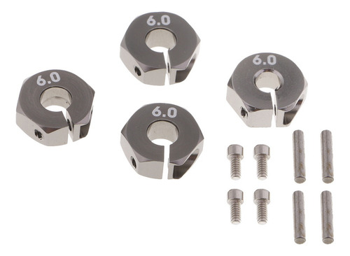8 Piezas Rc Adaptador De Cubo Ruedas Hexagonal Para Traxxas