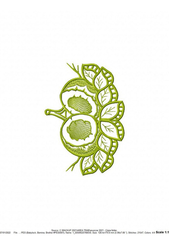 Matriz De Bordado Inb6581 Frutas Richelie
