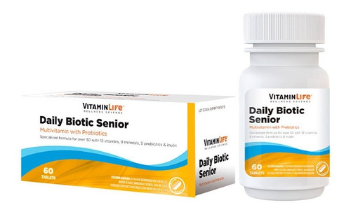 Daily Biotic Senior (60 Tabletas) - Vitamin Life Sabor Sin sabor