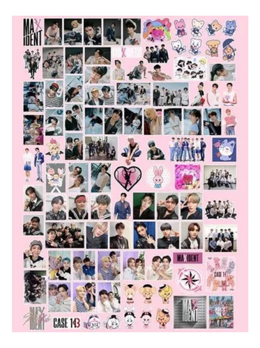 . Stray Kids (55 Photocard + Sticker) Kit Pegatina + .