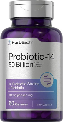 Probiotico 50 Billones 14 Cepas Veganos X 60 Made In Usa