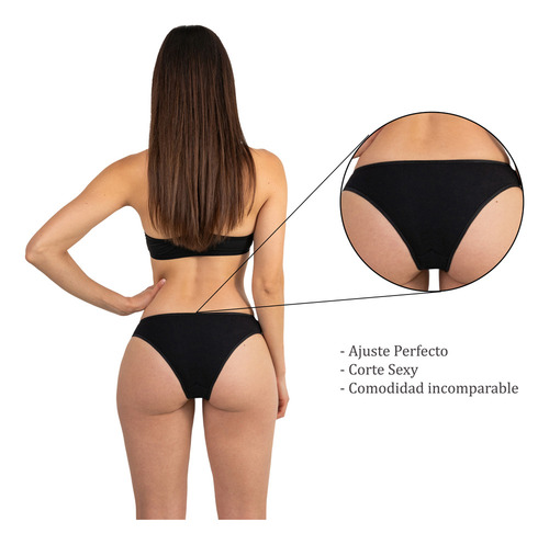 Bikini De Algodon Mujer Paquete De 12 Piezas Colores Suave