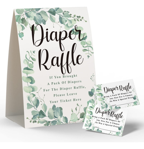Diaper Raffle Tickets For Baby Shower Signbaby Shower Invit