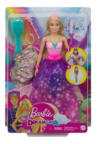 Barbie Dreamtopia 2 En 1 Princesa Sirena Con Accesorios