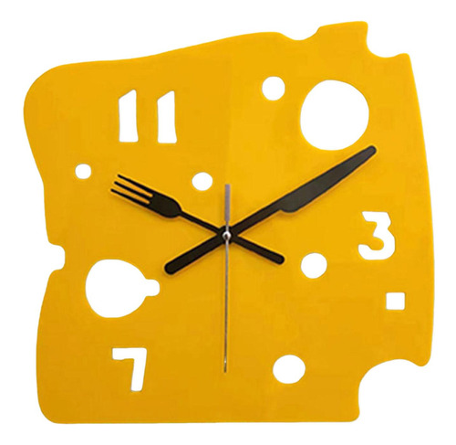 Reloj Minimalista Nórdico De Queso, Reloj De Amarillo