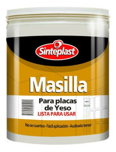 Masilla Para Placa Yeso Lista Para Usar - Lata De 1.5 Litros