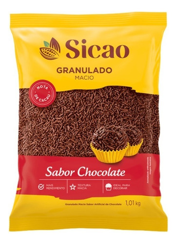 1 Kg Granulado Chocolate Confeitaria Bolos Docinhos Loja