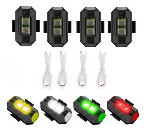 4pcs Mini Luces Estroboscópicas Led For Motocicletas Drones