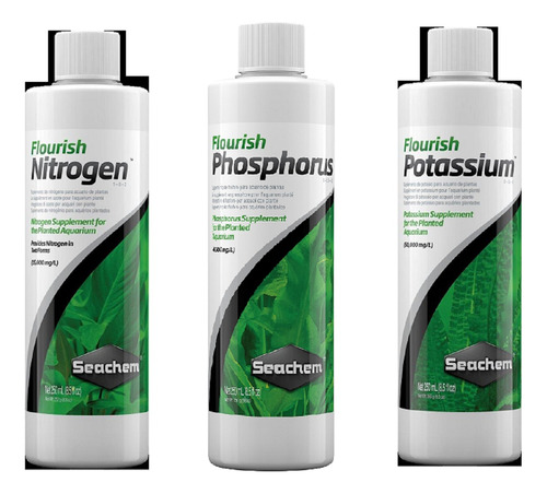 Kit Ferilizantes Seachem Flourish (npk) + Excel + Iron 250ml