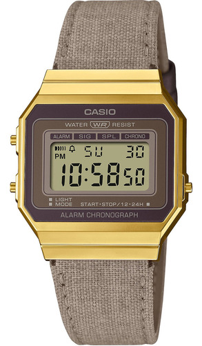 Relógio Casio Vintage Feminino Pulseira Nylon A700wegl-5aef