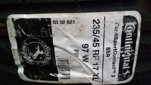 Imagen 2 de 3 de Neumatico Continental Sportc3 235 45 R17 Run Flat Cavallino