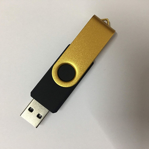 Imagen 2 de 11 de Pendrive Con Memoria De 1 Tb | Usb 2.0 / Dorado | Giratorio