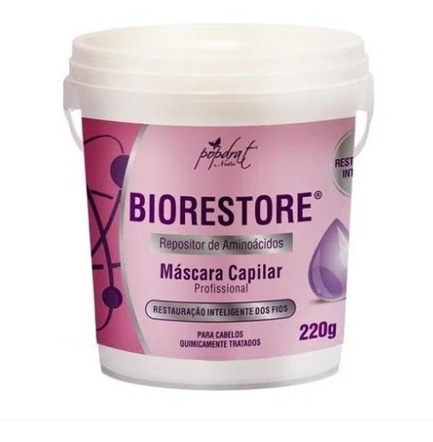 Máscara Capilar Biorestauración, Popdrat Nutri, 220grs