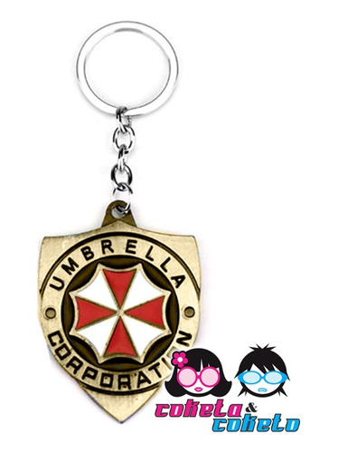 Llavero Umbrella Corporation Resident Evil Logo Dorado