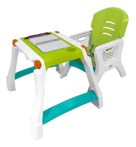 Silla Periquera Para Bebé Prinsel Caddy Convertible A Escritorio 2 En 1 Rosa Con Gris