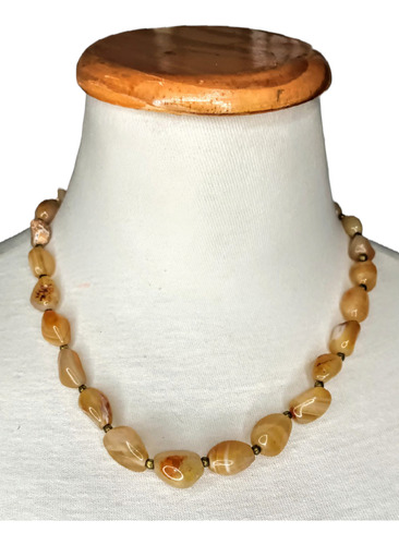 Collar Corto Mc'maru Gargantilla Energía Piedras Naturales Piedras Ámbar Balticas Pulidas Energia