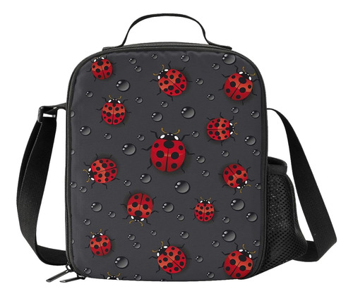 Bolsa De Almuerzo Aislada Niños Ladybug Rain Bolsa Té...