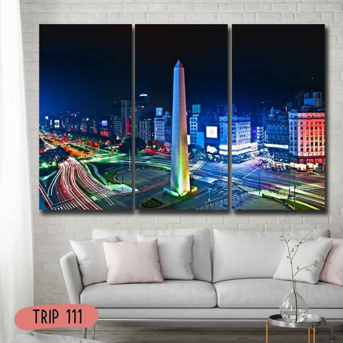 Imagen 4 de 8 de Cuadros Argentina Buenos Aires Obelisco San Telmo 60x90 Tela