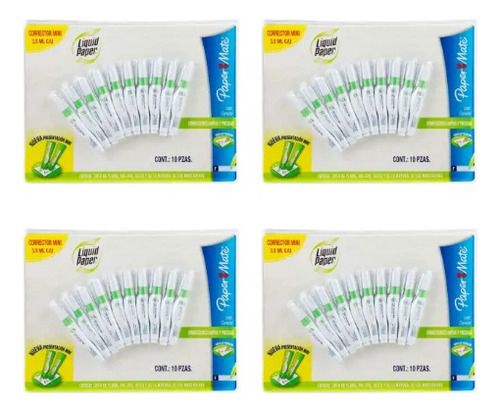 Corrector Líquido Paper Mate Liquid Paper Pluma 40 Pzas