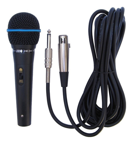 Microfono Dinamico Leem Dm-300 Cable Canon Plug Fm