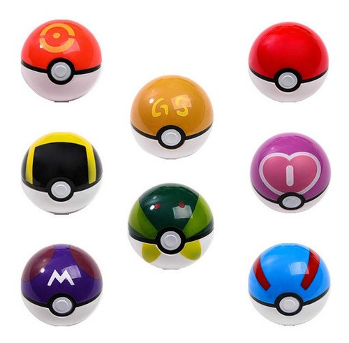 8pcs Tipos/conjunto De Pokemon Bola Figura Acción De Juguete