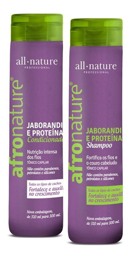 Kit Manutenção Afro Nature Sham E Cond Jaborandi All Nature