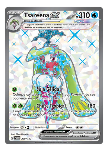 Carta Pokémon Tsareena Ex Arte Expandida Fenda Paradoxal