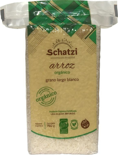 Arroz Blanco Fino Orgánico X 750 Gr - Schatzi