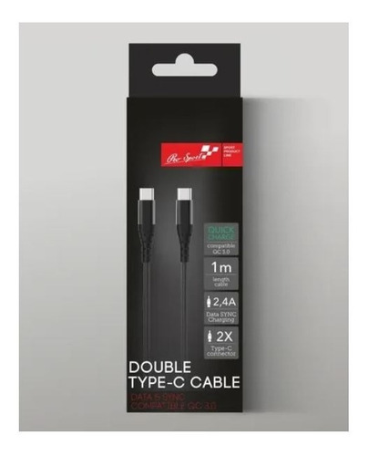 Cable Tipo C A Usb C Quick Charge Qc3.0 Carga Rapida 2.4a