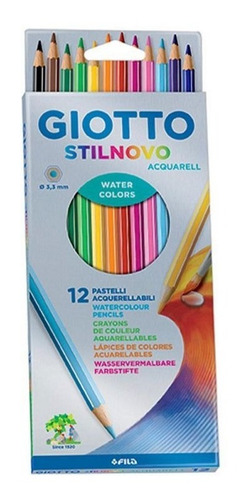 Lapices Acuarelables Giotto Stilnovo X 12 Colores Largos