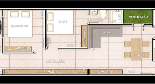 Linda Casa 112m2, No Prado, 2 Quartos, Iluminada, Ventilada