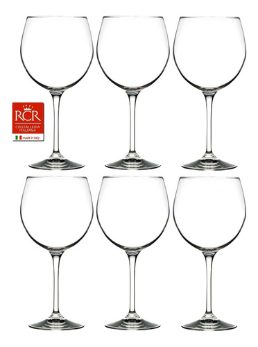 Cristalleria Italiana Invino Juego Vaso Cristal Rossi Nobili