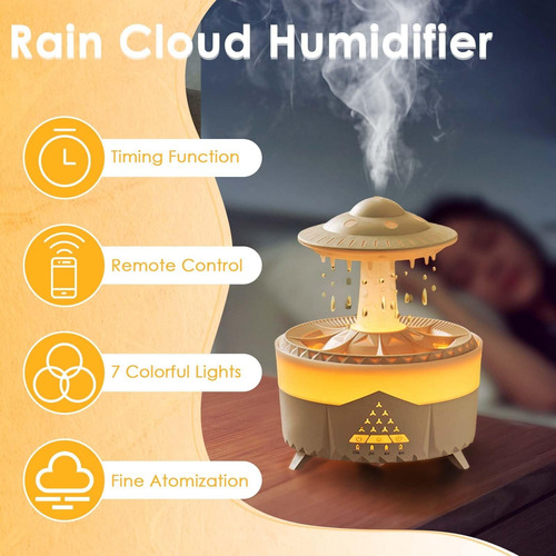 Humidificador De Nube De Lluvia Goteo De Agua, Difusor Con