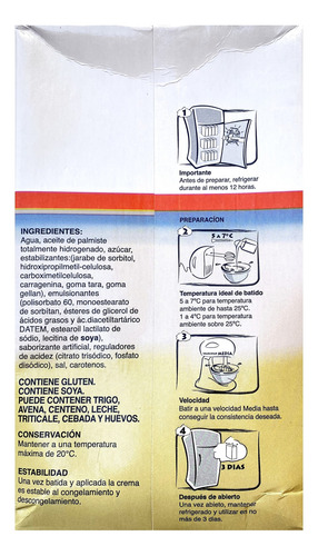 Pack 4 Un. Crema Vegetal Puratos Ambiante 1 Lt. (vegana)