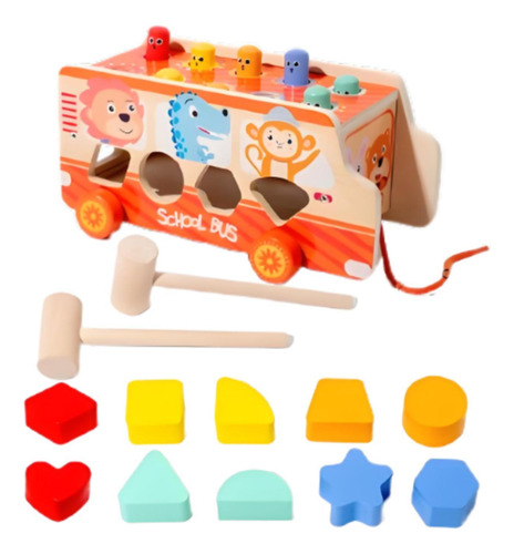 Juego De Madera Montessori Para Golpear, Clasificador De