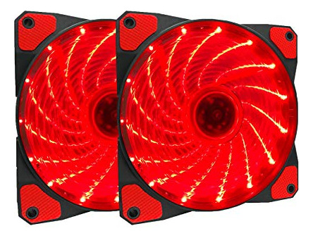 Ventilador Silencioso Apevia Af212l-srd 120mm Led Rojo Con