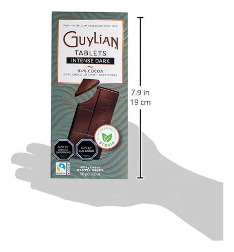 Chocolate Amargo 84% Sin Azucar Añadida Guylian 100 Grs
