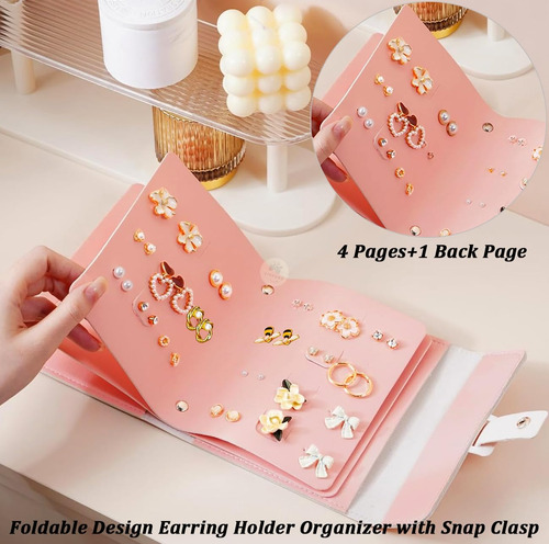Bolsa Multifuncional Para Guardar Pendientes,portátil Rosa